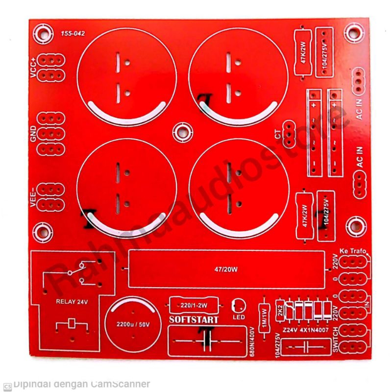 PCB PSU 4 ELCO + SOFTSTART