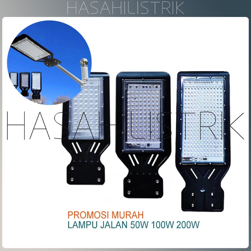 LAMPU JALAN Promosi Murah 50W 100W  Lampu Jalan Slim Pju Led Smd Philed Warna Putih
