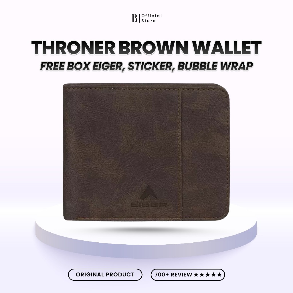Dompet EIGER Wallet Throner Coklat Hitam Lipat Pria Wanita
