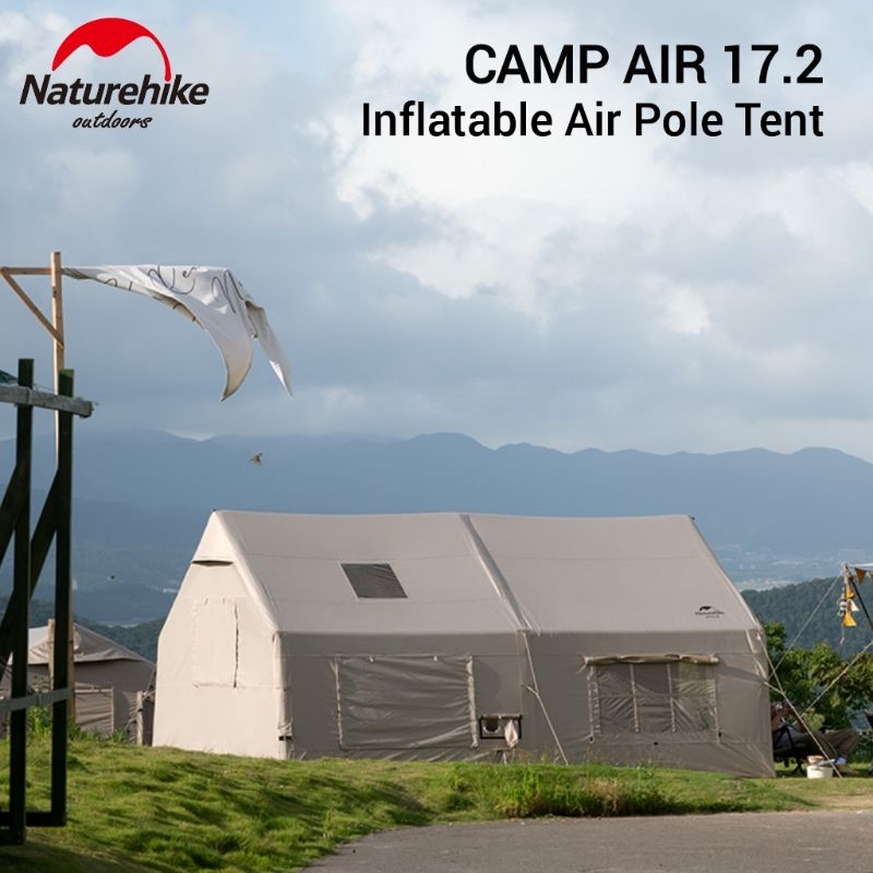 TENDA NATUREHIKE INFLATABLE CAMP AIR 17.2 CNH22ZP012 GLAMPING CAMPING TENT AIR POLE FRAME POMPA UDAR