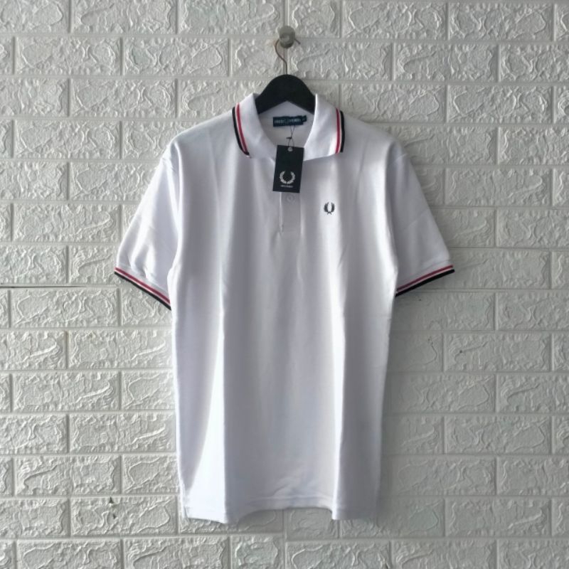 HAKKAN - COD KAOS POLLO SHIRT FRED FERRY WHITE PREMIUM FULL TAG