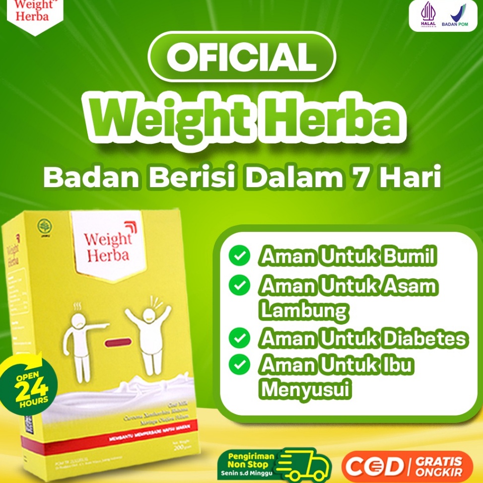 

F⚡ASH Bonus Extra Susu Weight Herba Original Penggemuk Badan & Penambah Nafsu Makan Serba Murah
