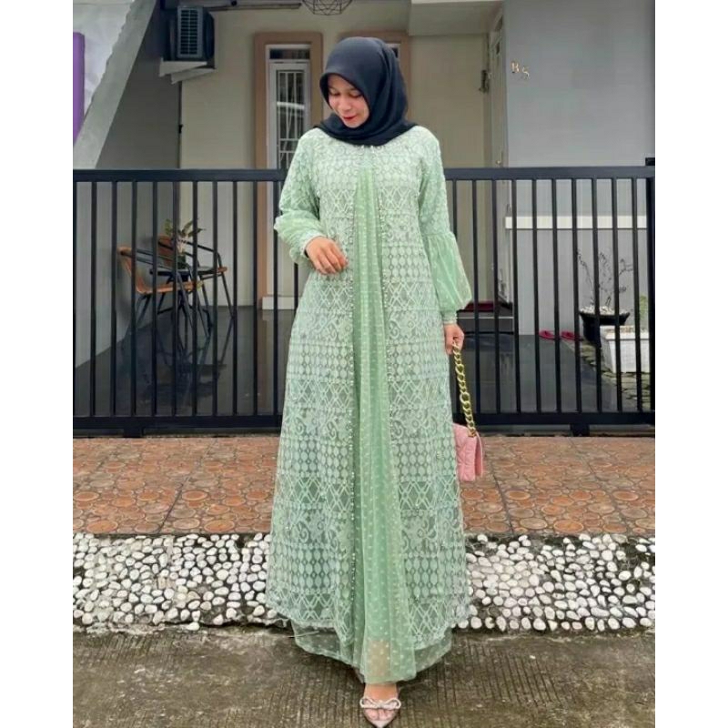 GAMIS BROKAT IMPORT OZIAS AKSEN PAYET MUTIARA