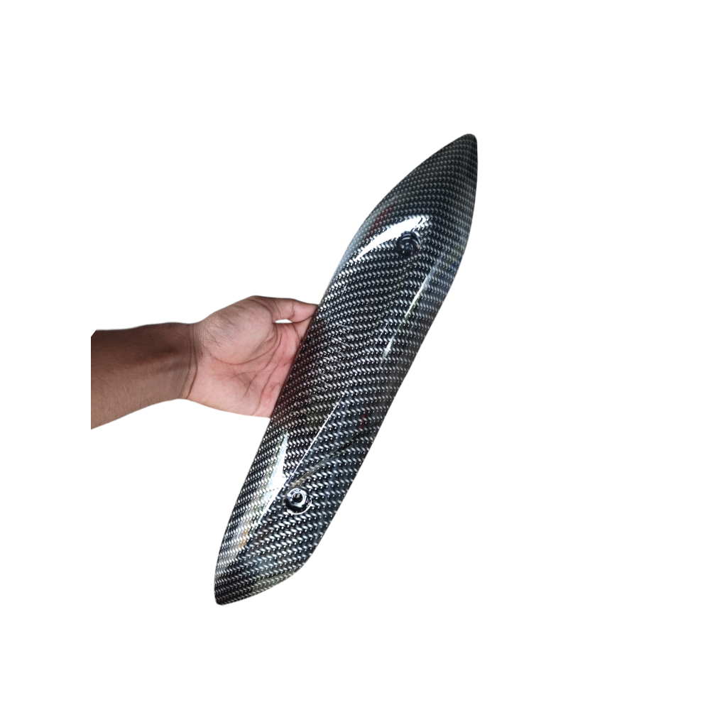 Tutup tameng knalpot mio sporty mio smile carbon glossy