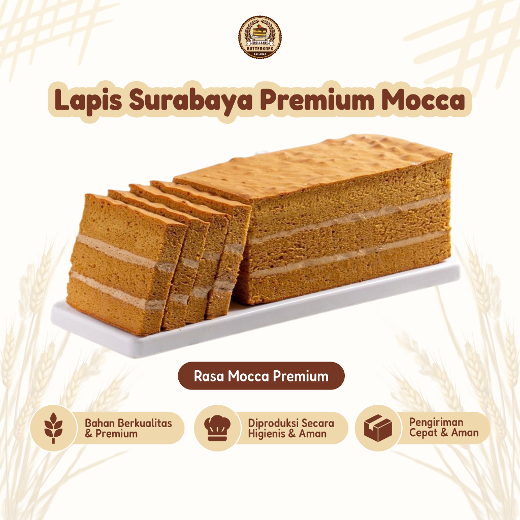 

Kue Lapis Surabaya Rasa Mocca Premium Lembut Moist