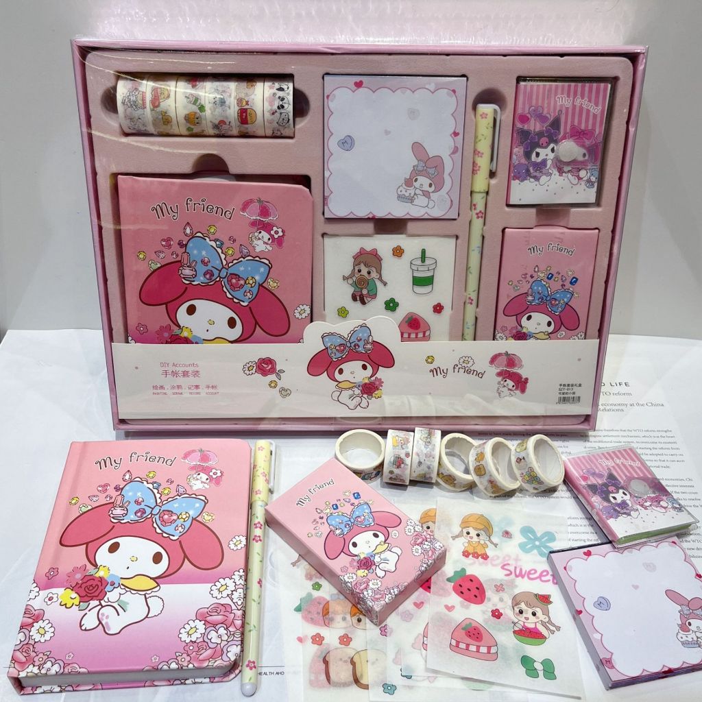 

RhaastToy 7 IN 1 Paket Jurnal Alat Tulis hampers hadiah sovenir gift set diary diari journal isi set alat tulis buku memo notes