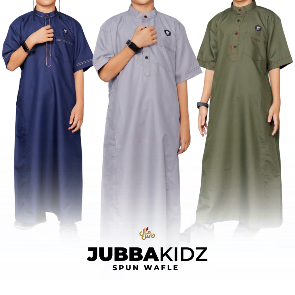 Jubah Anak Laki Laki Lengan Pendek Jubba Kidz by Mosped Original