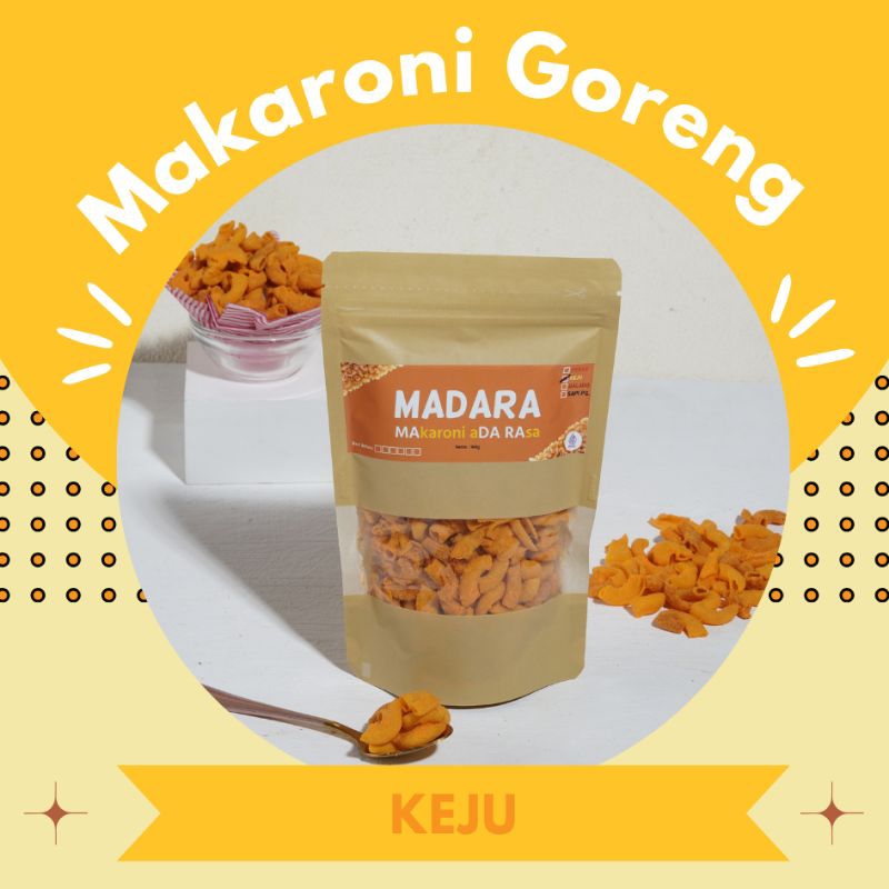 

Makaroni Goreng MADARA Variant Keju 100gr.