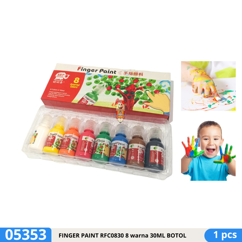 

Finger Paint / washable paint / mainan edukasi anak 8 warna 30ml