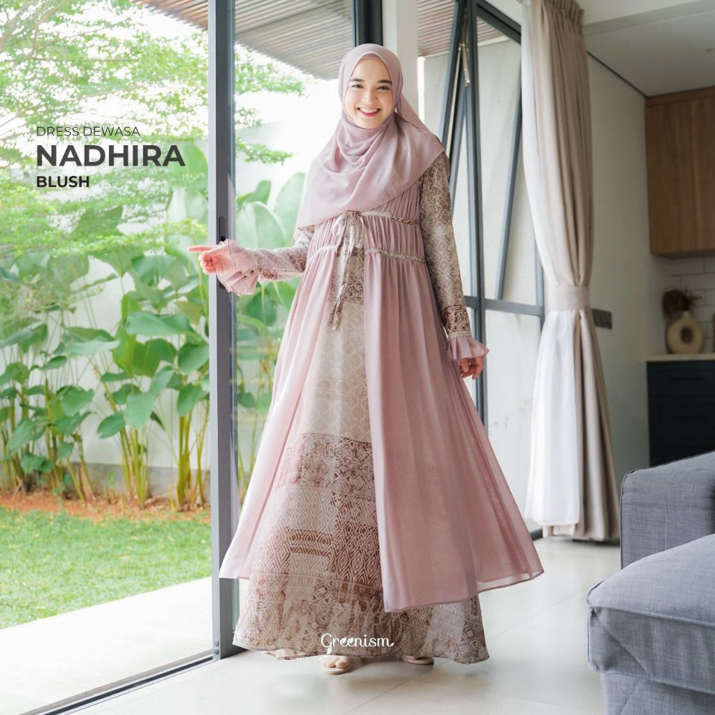 Dress Non Set.Dress Nadhira - Greenism (READY STOK)