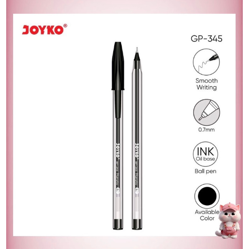 

N075 Ball Pen Pulpen Pena Joyko BP-345 Haruto 0.7 mm (12 PCS)