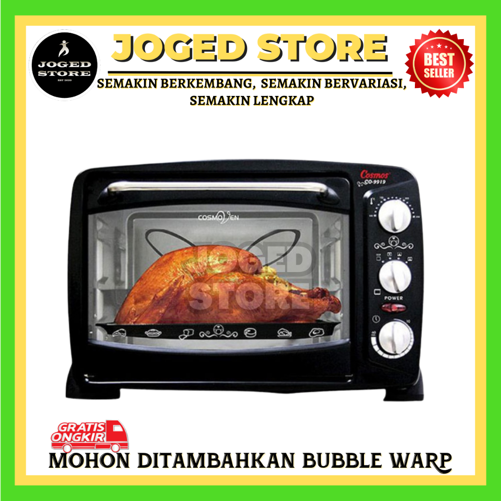 OVEN LISTRIK COSMOS CO-9919 R KAPASITAS 19 LITER | PEMANGGANG BBQ MURAH TIMER LOW WATT | MICROWAVE C