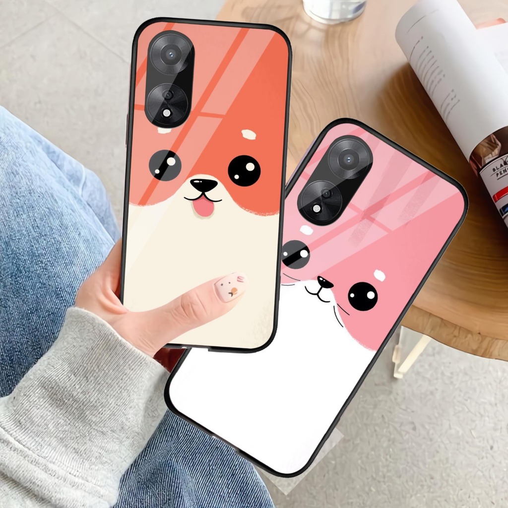 Case Kaca Oppo A58  - Casing Hp Oppo A58 - case Kaca Glossy Oppo A58 - Case Keren Oppo A58 - Case Ca