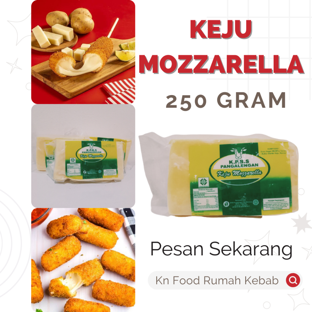 

Khusus GOJEK - GOSEND - Keju Mozarella 1 Kg