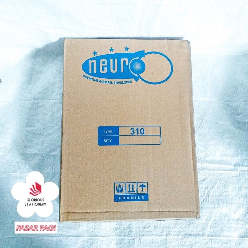 

Amplop coklat air mail tali 310 merk Neuro