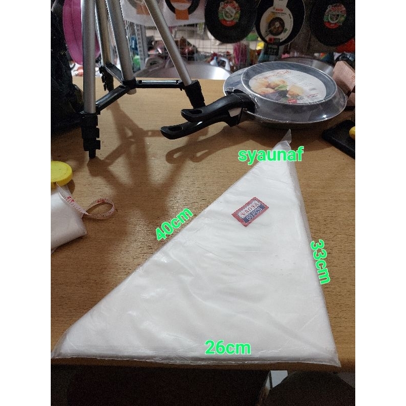 Plastik segitiga untuk kembang kue segi dekorasi kue