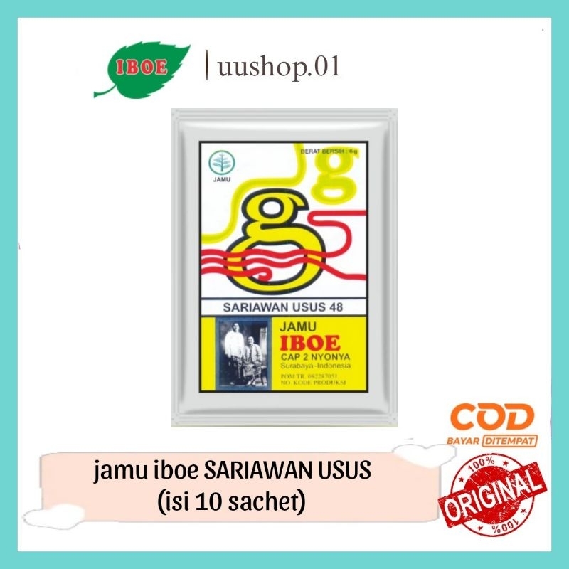 

Jamu Iboe Sariawan Usus (isi 10 bungkus)