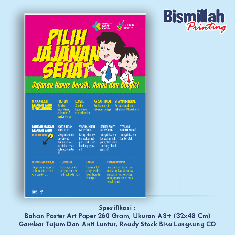 

Poster Kesehatan Pilih Jajanan Sehat