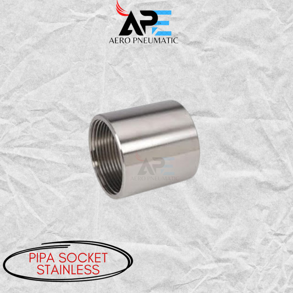 PIPA SOCKET STAINLESS STEEL 304 1/8INCH / 1/8"