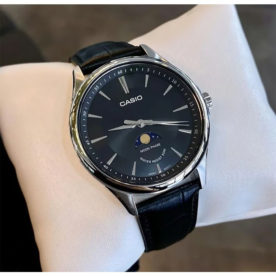 JAM TANGAN PRIA CASIO MTP-M100L-1A LEATHER TERBARU ORIGINAL