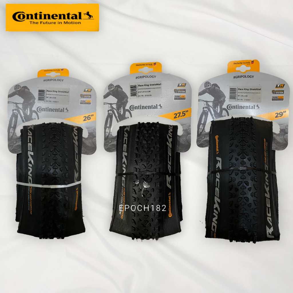 Ban Luar Sepeda Continental Race King 26 x 2.00, 26 x 2.20, 27.5 x 2.00, 27.5 x 2.20, 29 x 2.00 & 29