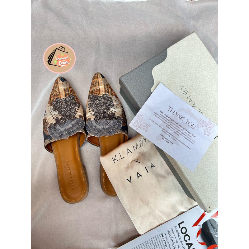 Klamby x vaia sepatu sandal wanita