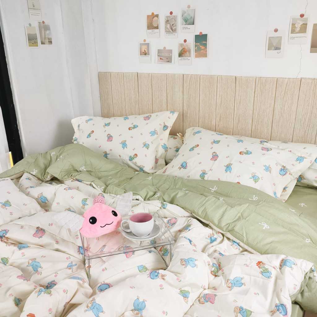 Sprei Homemade Katun Jepang Motif Ukuran 180x200 Tinggi 30 cm