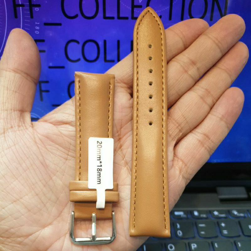 HANDMADE STRAP TALI KULIT JAM TANGAN ORIGINAL KULIT LEMES UNIVERSAL 20MM 20 MM