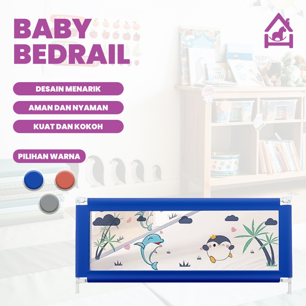 SPEEDS Baby Bedrail Pagar Kasur Pengaman Bayi Perlindungan Bayi Balita Tempat Tidur Pembatas Kasur 0