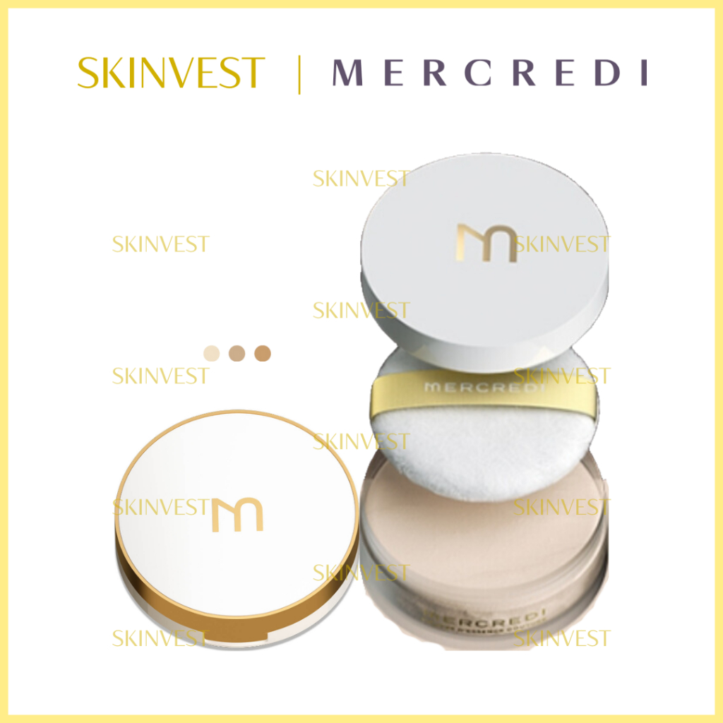 MERCREDI Powder Skinfinite Luxe Flawless Finish Compact Poudre D'Essence Couture PDC Loose Translucent Bone Sand Honey 01 02 03 2.5 10 30 g