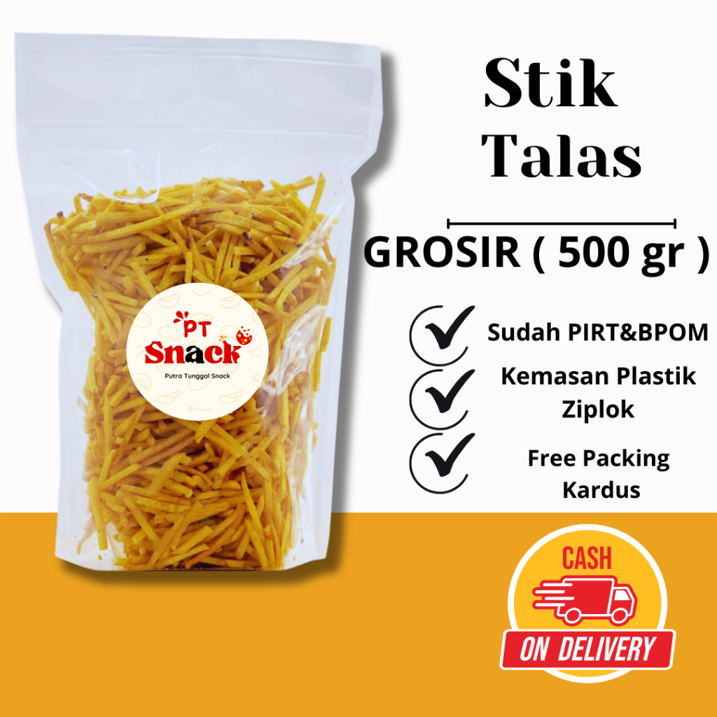 

[ PT SNACK ] Stik talas 500 gr aneka cemilan camilan talasan