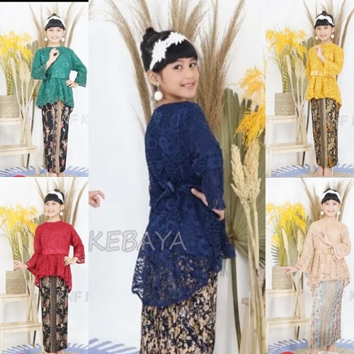 SETELAN KEBAYA ANAK PEREMPUAN / KEBAYA ANAK UMUR 4 - 12 TAHUN KEBAYA ANAK BRUKAT AURORA MODERN TK-SD