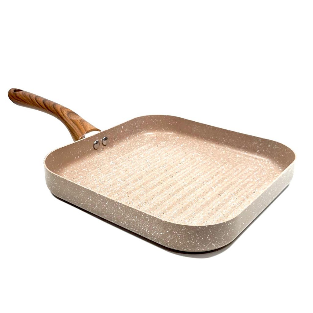 Panggangan - Grill Pan Ceramic Marble 24cm VR / Grill Pan Marble / Grill Pan Marble Anti Lengket / G