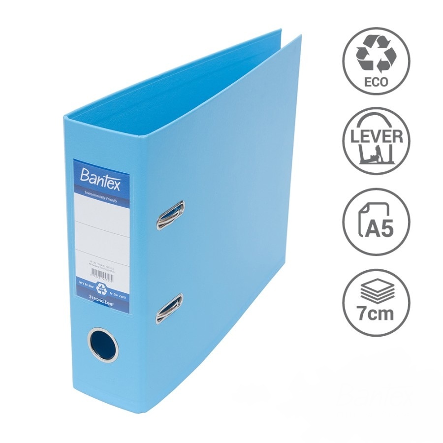 

Bantex Lever Arch File Ordner Plastic A5 Kwitansi 7cm Sky Blue