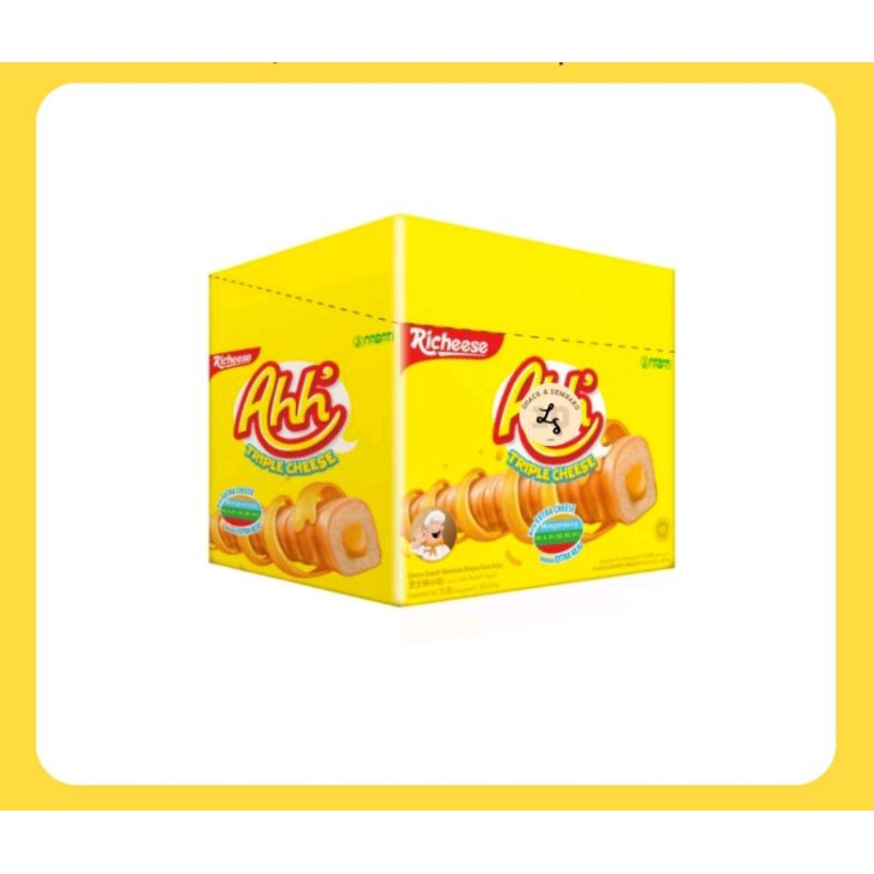 

Richeese/Richoco Nabati Ahh Triple Cheese Roll / Cokelat Isi 20 pcs