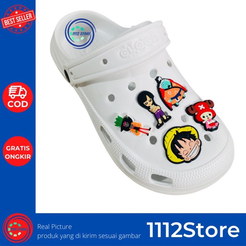 1112store jibbitz hiasan sendal sepatu dan tas one piece