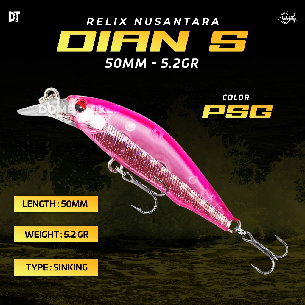 RELIX NUSANTARA DIAN S  | 50 MM 5.2 GRAM | MINNOW LURE PANCING SINKING | UMPAN PANCING CASTING DIAN-