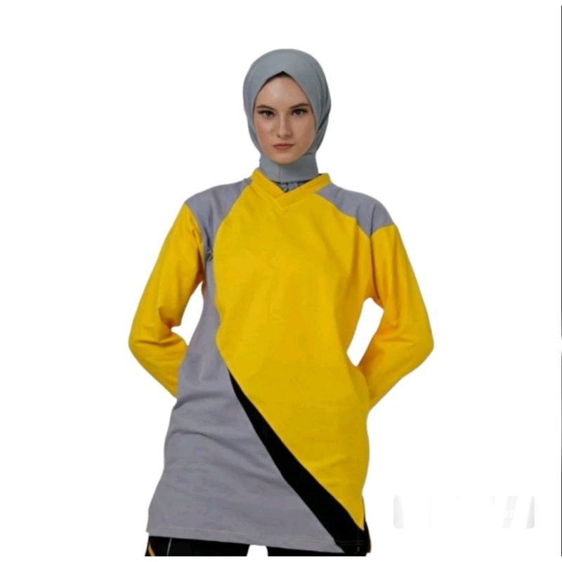 SS.kaos.atasan olahraga wanita muslimah / tunik atasan kaos olahraga tunik