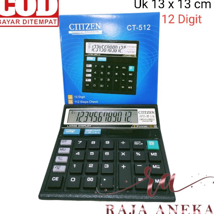 

Best Product Kalkulator Calculator CLTHZEN CT-512 12Digit Mirip Citizen 512 GITHZEN WARNA WARNI