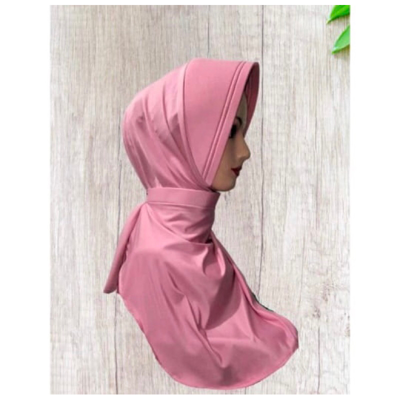 jilbab dinas anti tembem warna pink salem