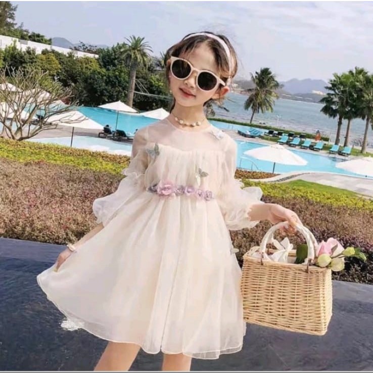 Dress Tutu Kupu Timbul