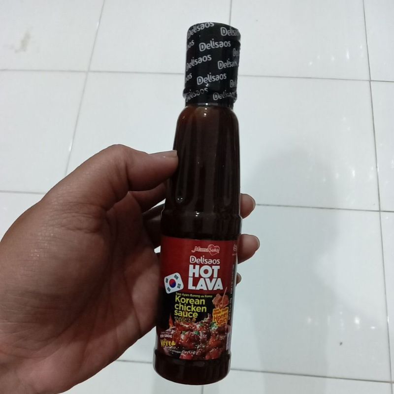 

Mahbubah - Delisaos Hot Lava 160 g Saus Ayam Goreng ala Korea Rasa Madu Pedas Botol