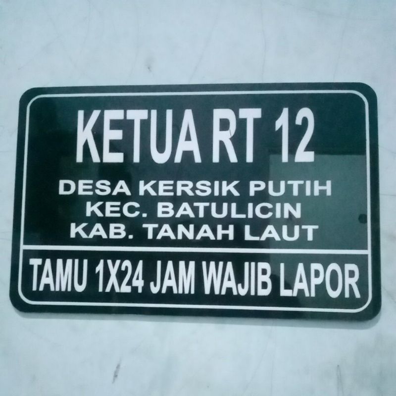 nomor rumah ukuran besar/plang ketua Rt/Rw
