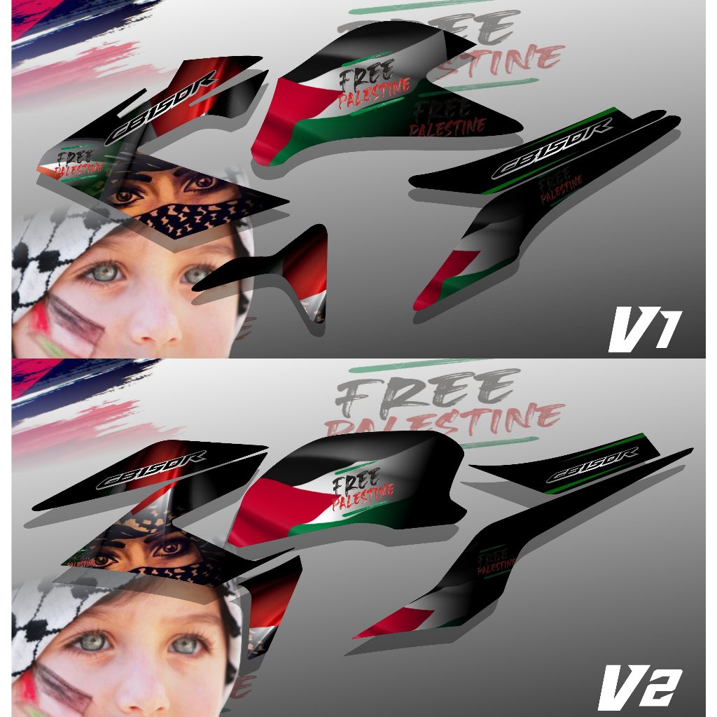 STRIPING CB150R - STIKER VARIASI CB150R - STRIPING CB150R OLD NEW PALESTINE