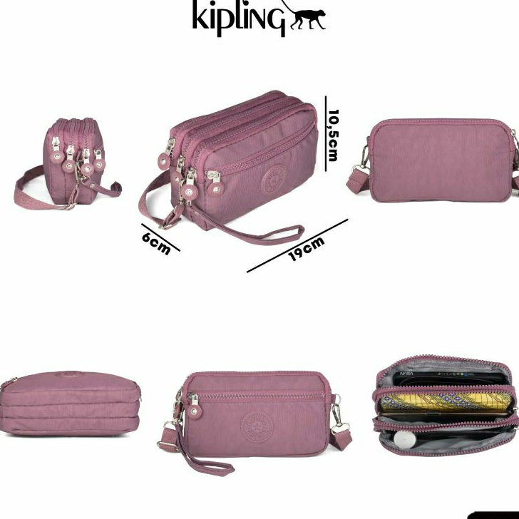 Murah Banget Dompet Hp Kipling Besar 4 Resleting Nilon Waterproof K 4111. Diskon Promo