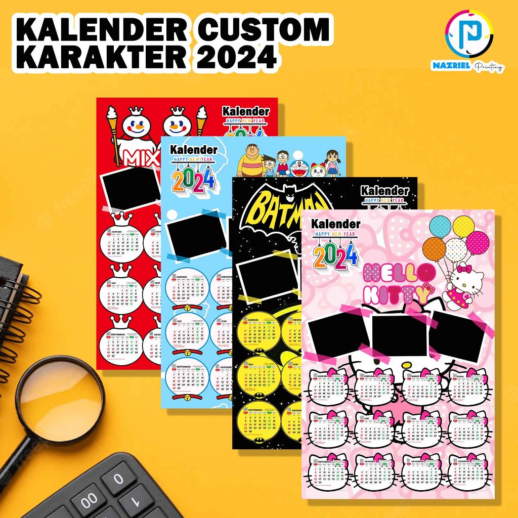 

ISI 3 FOTO KALENDER KARAKTER | KALENDER DINDING | KALENDER CUSTOM | KALENDER 2024