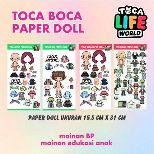 TOCA KARAKTER BP BP AN PAPER DOLLS HOUSE MAINAN EDUKASI ANAK TEMPEL GUNTING SENDIRI TOCA BOCA/TOKA B