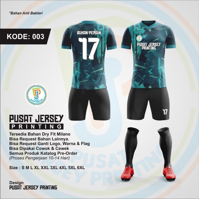 Bisa COD Satuan dan Grosir Kaos Team Jersey Printing Custom Futsal Sepak Bola Volly Basket Gamers Se