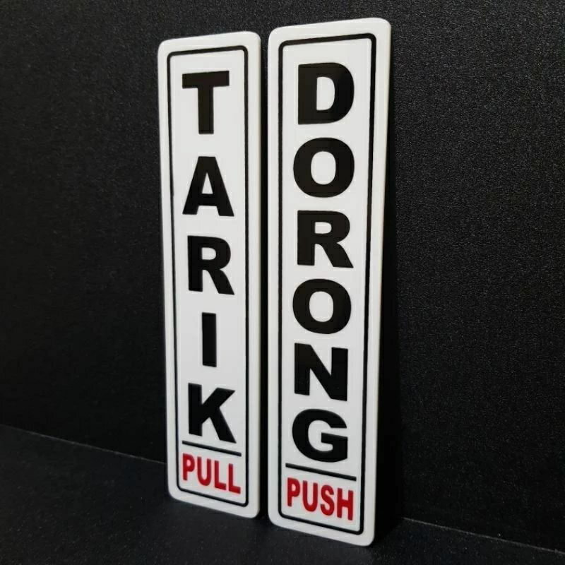 

Sign Akrilik Tarik Dorong/Papan Akrilik Pintu Tarik Dorong