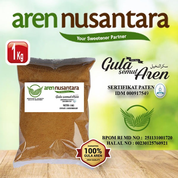 

Gula Aren Bubuk Asli Murni 100% Organik 1kg Gula Aren Semut Brown Sugar Asli Murni Palm Sugar 100% Original Aren Nusantara Bpom Halal MUI